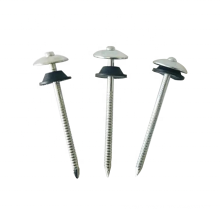 round head umbrella roofing nails with rubber gasket roofing spiral shank 3.5x65mm roofing nail bwg9x2.5' twisted shank